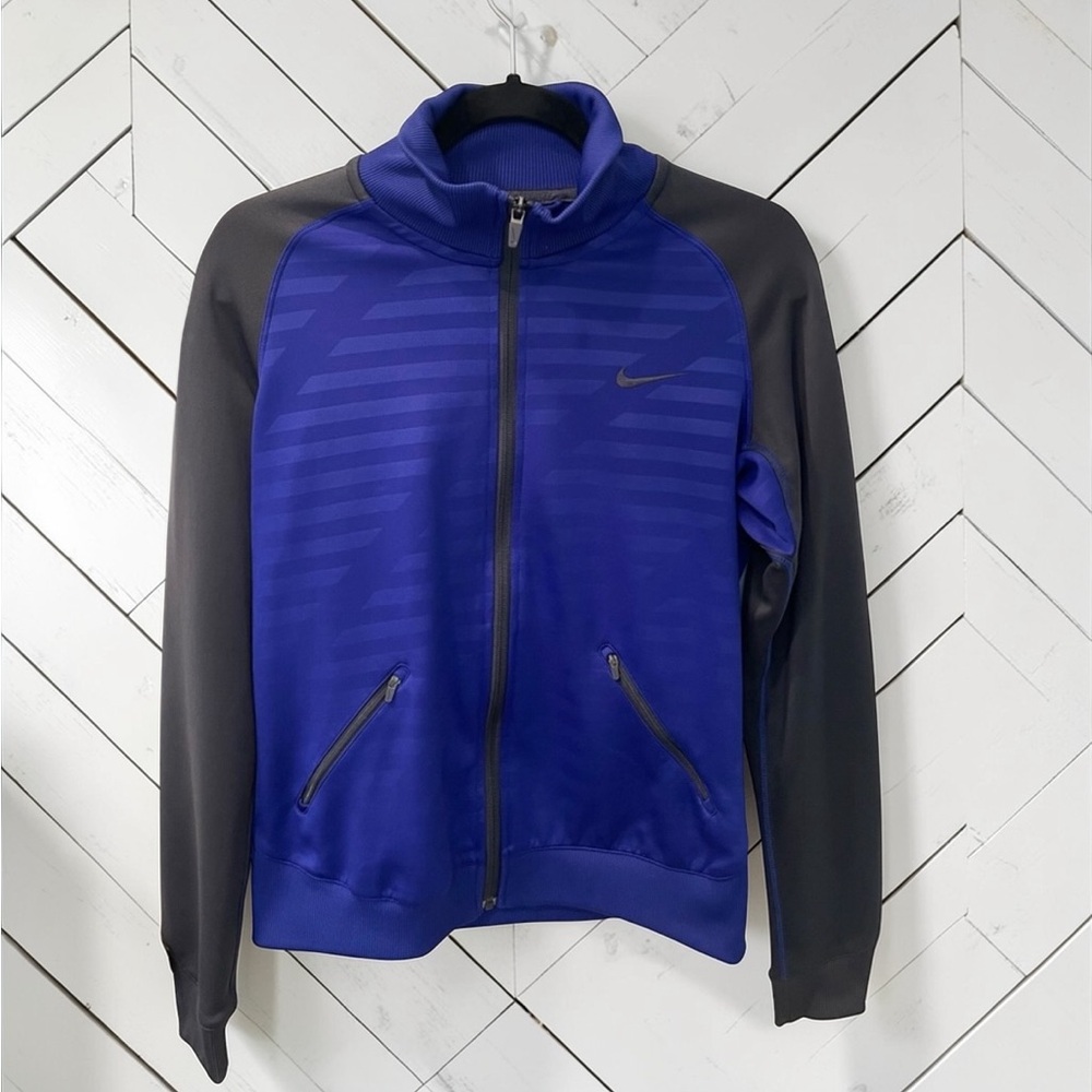 Nike Dri-FIT Track Jacket Zip Purple Gray Athletic Athleisure M